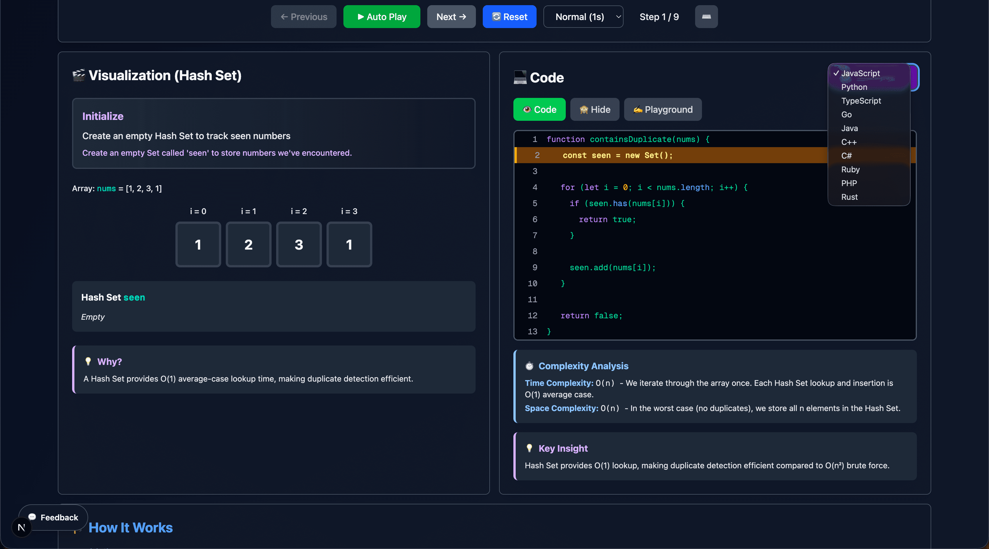 CodeVizual visualizer UI