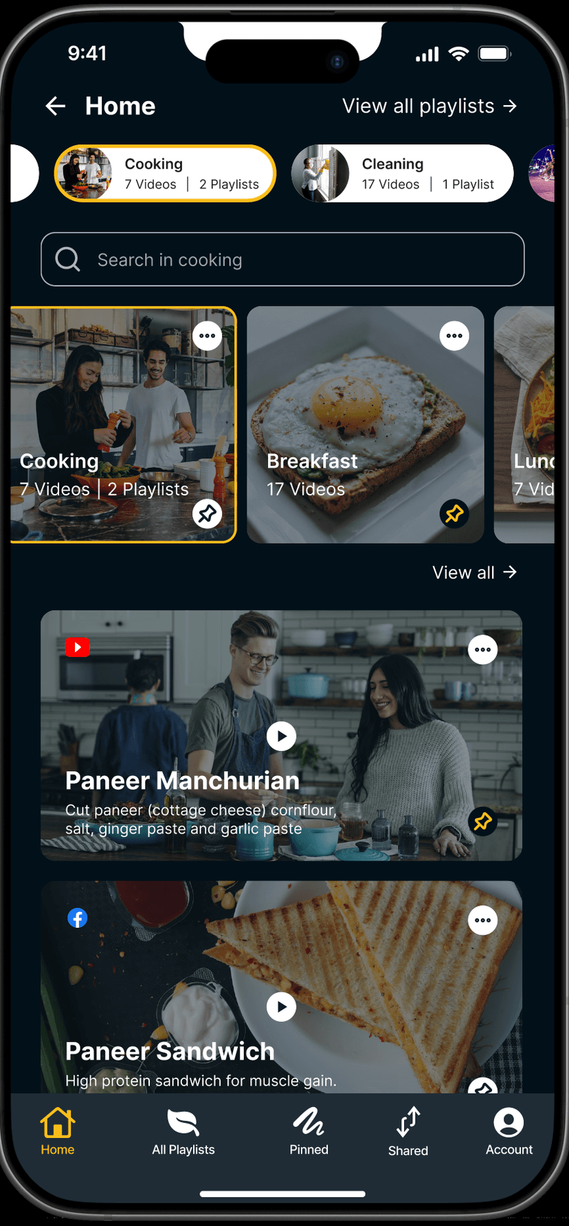 SaveNShare app screen